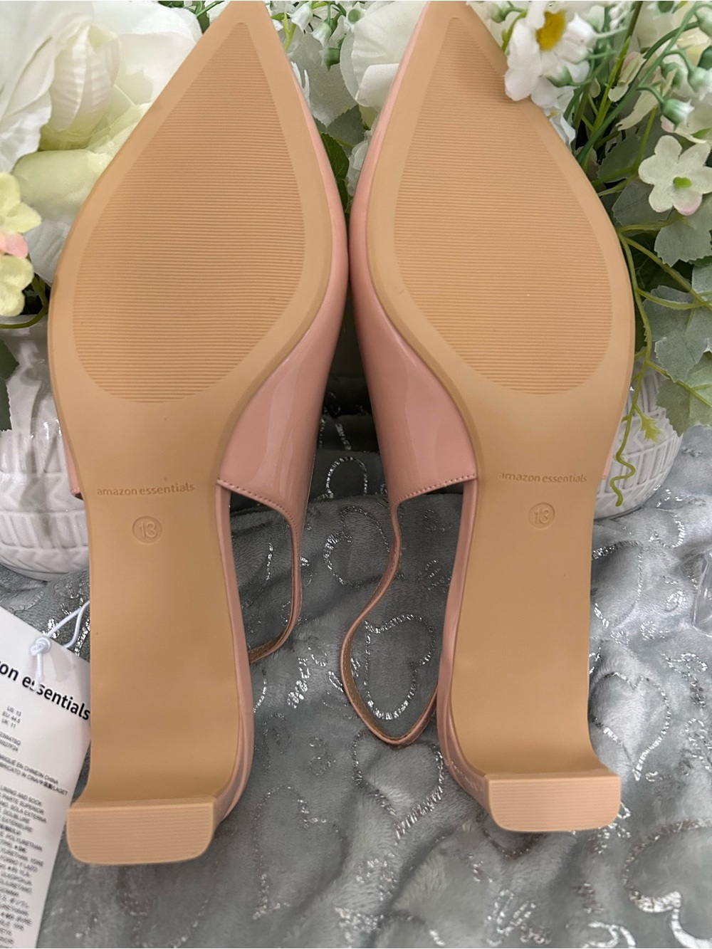 NWT A.Essentials, Blush, Size 13 Women’s Pointed Slingback Kitten Heel Pumps - Picture 7 of 8